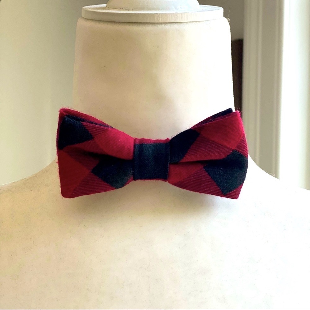 Crewcuts buffalo plaid bow tie